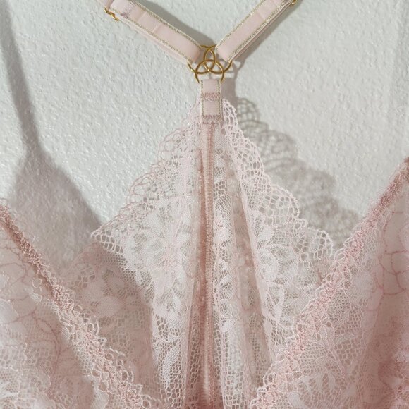b.tempt’d by Wacoal Lace Encounter Pink Rose Smoke Chemise Sz XL - Picture 12 of 16